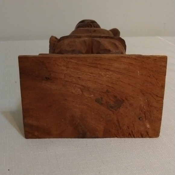 Vintage Hand Carved Wood Statue of Van Gogh - Picture 8 of 8